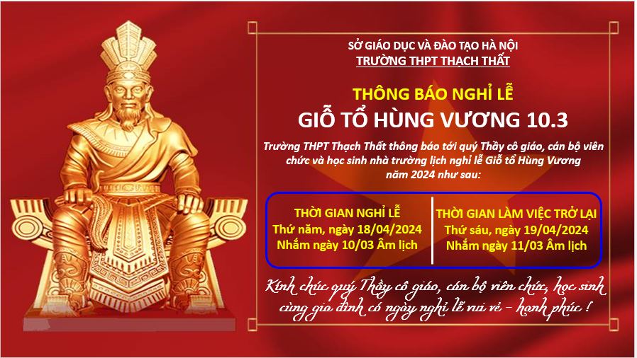 THÔNG BÁO NGHỈ LỄ
